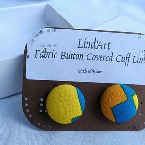Ankara/African fabric Cuff links